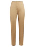 The Row Vivienne High-rise Slim-leg Cotton Trousers