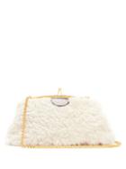 Matchesfashion.com Marni - Cindy Shearling And Leather Cross-body Bag - Womens - White Multi