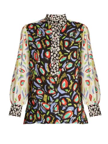 Duro Olowu Multi-print Georgette Blouse