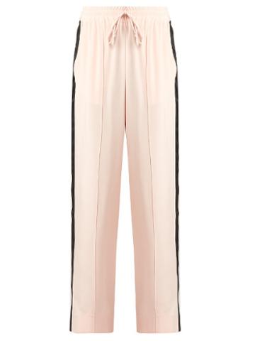 Serena Bute Wide-leg Crepe De Chine Drawstring Trousers