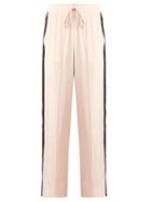 Serena Bute Wide-leg Crepe De Chine Drawstring Trousers