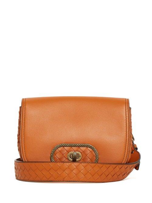 Matchesfashion.com Bottega Veneta - Bv Luna Leather Cross Body Bag - Womens - Orange