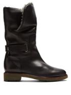 Robert Clergerie Jard Shearling-lined Leather Boots