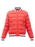 Matchesfashion.com Perfect Moment - Striped Quilted Down Bomber Jacket - Womens - Red