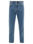 Matchesfashion.com Helmut Lang - Masc High Rise Cotton Denim Jeans - Mens - Light Blue
