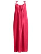 Matchesfashion.com Loup Charmant - Tie Shoulder Silk Dress - Womens - Pink