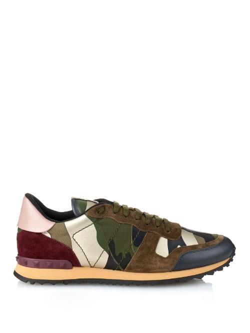 Valentino Rockrunner Camouflage-print Trainers
