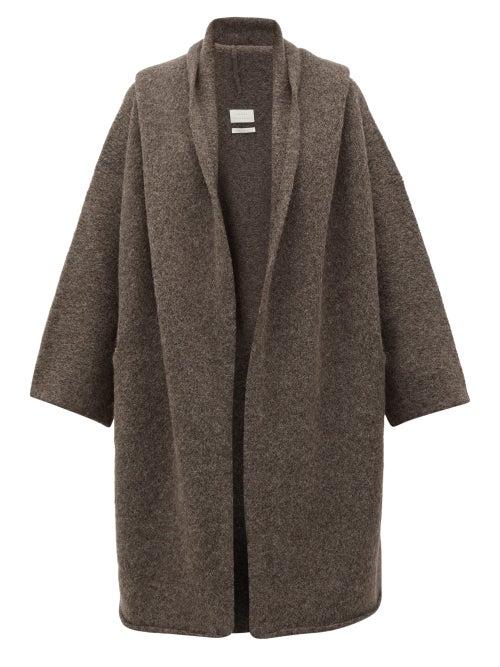 Matchesfashion.com Lauren Manoogian - Capote Alpaca-blend Cardigan - Womens - Dark Grey