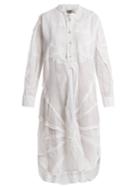 By Walid Patchwork Cotton Shirt Dress
