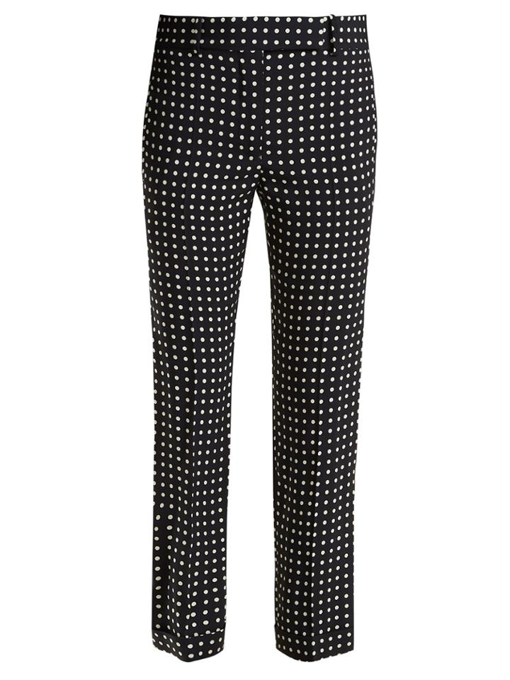 Haider Ackermann Slim-fit Polka-dot Print Trousers