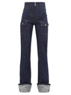 Matchesfashion.com Chlo - High Rise Safari Pocket Jeans - Womens - Denim