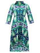 Matchesfashion.com Le Sirenuse, Positano - Lucy Printed Cotton Dress - Womens - Green Print