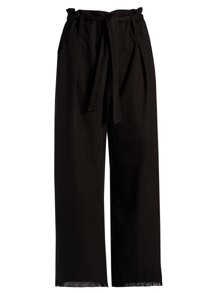 Isabel Marant Étoile Odea Wide-leg Frayed-hem Trousers