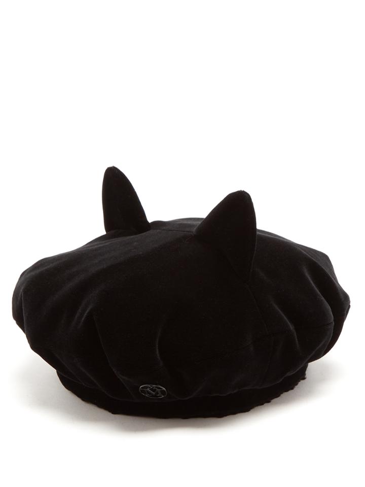 Maison Michel Billy Ears Reversible Velvet Beret