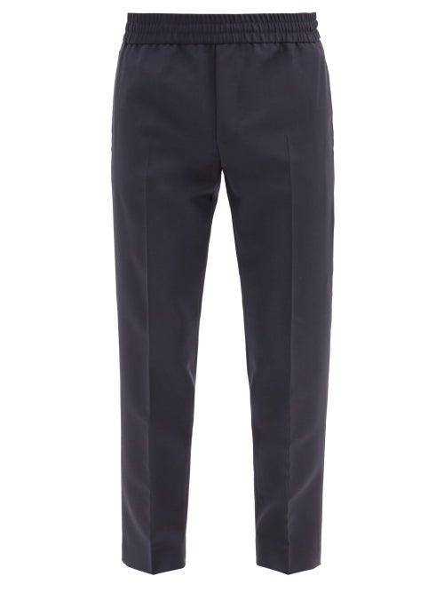 Matchesfashion.com Acne Studios - Ryder Elasticated Waist Wool-blend Trousers - Mens - Navy