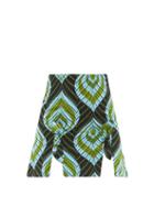 Ladies Rtw Lisa Folawiyo - The Akira Ankara-print Cotton Mini Skirt - Womens - Blue Multi