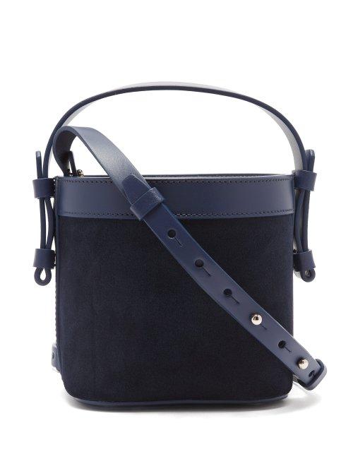 Matchesfashion.com Nico Giani - Adenia Suede Bucket Bag - Womens - Navy