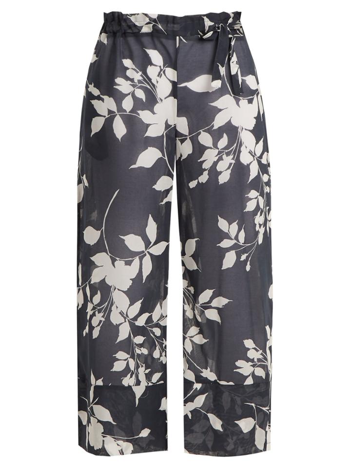Lila Eugénie 1835 Wide-leg Cropped Cotton Trousers