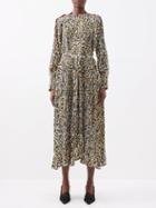 Proenza Schouler - Leopard-print Crepe De Chine Midi Dress - Womens - Leopard