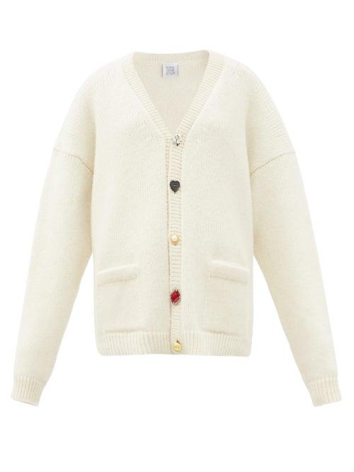 Matchesfashion.com Vetements - Oversized Multi-button Cardigan - Womens - Beige