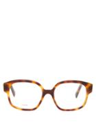 Matchesfashion.com Celine Eyewear - Square-frame Acetate Glasses - Womens - Tortoiseshell
