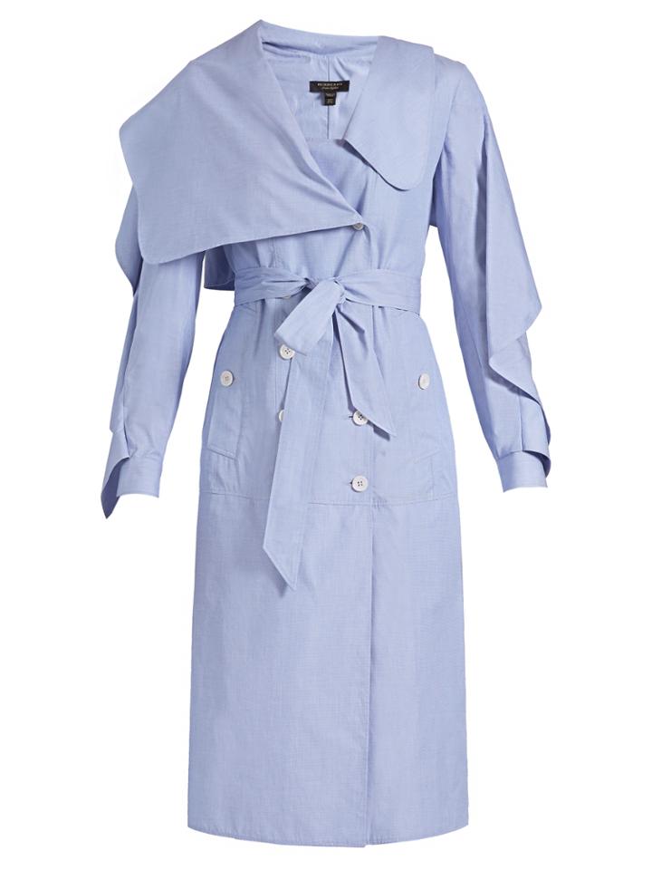 Burberry Ruffled Cotton-chambray Shirtdress