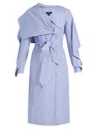 Burberry Ruffled Cotton-chambray Shirtdress