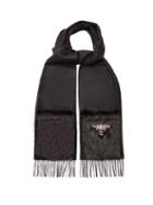 Matchesfashion.com Gucci - Bee Embellished Silk Blend Scarf - Womens - Black