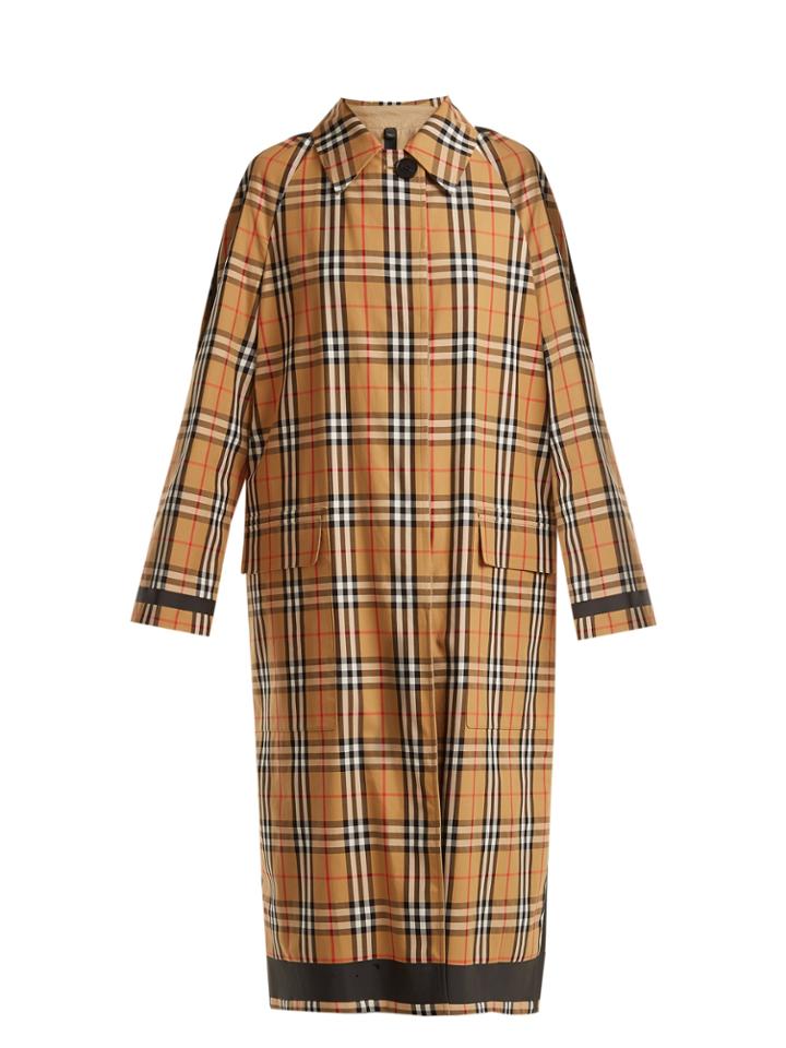 Burberry Point-collar Bonded-cotton Reversible Trench Coat