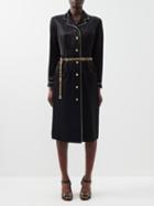 Gucci - Gg-chain Silk-satin Dress - Womens - Black