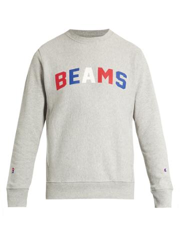 Champion X Beams Logo-printed Cotton-blend Sweatshirt