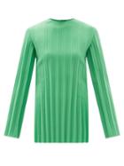 A.w.a.k.e. Mode - Pleated Crepe Top - Womens - Green