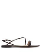 Matchesfashion.com Gianvito Rossi - Simple Strap Leather Slingback Sandals - Womens - Dark Brown