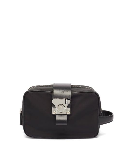 Matchesfashion.com Fpm Milano - Butterfly Leather-trim Wash Bag - Mens - Black