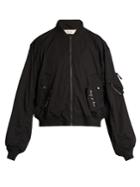 Damir Doma Ring-detail Oversized Cotton Bomber Jacket