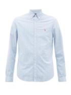 Matchesfashion.com Polo Ralph Lauren - Slim-fit Striped Cotton-oxford Shirt - Mens - Blue Multi
