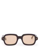 Matchesfashion.com Gucci - Round Square Frame Acetate Sunglasses - Mens - Black