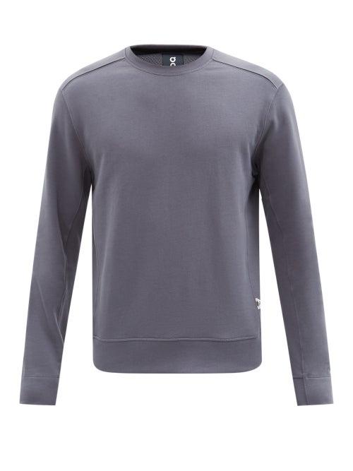 Matchesfashion.com On - Rolled-seam Cotton-jersey Sweatshirt - Mens - Blue