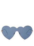 Christopher Kane Heart-shaped Rimless Sunglasses