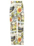 Matchesfashion.com Martine Rose - Jamaika Print Linen Trousers - Mens - Multi