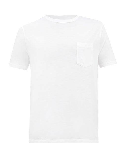 Officine Gnrale - Chest-pocket Lyocell-blend Jersey T-shirt - Mens - White