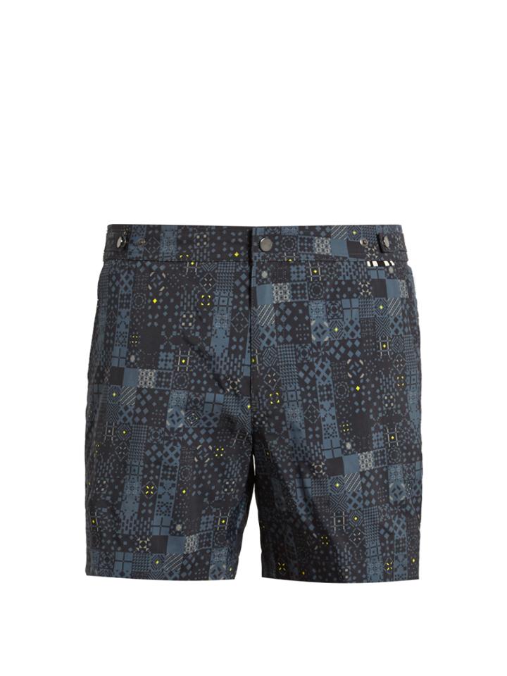 Dan Ward Geometric-print Swim Shorts
