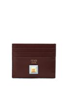 Fendi Stud-embellished Bi-colour Leather Cardholder