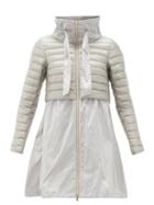 Matchesfashion.com Herno - High-neck Quilted Technical-fabric Coat - Womens - Silver