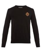 Dolce & Gabbana Embellished Logo-crest Cotton Sweater