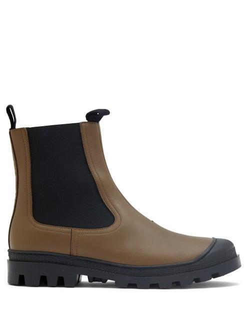 Matchesfashion.com Loewe - Toe-cap Leather Chelsea Boots - Womens - Green