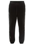 Moncler - Logo-tape Cotton-jersey Track Pants - Mens - Black