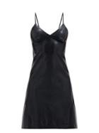 Matchesfashion.com Norma Kamali - V-neck Satin Dress - Womens - Black