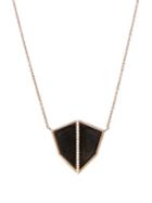Monique Péan Diamond, Obsidian & White-gold Necklace