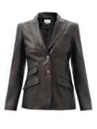Matchesfashion.com Gucci - Single-breasted Leather Jacket - Womens - Black